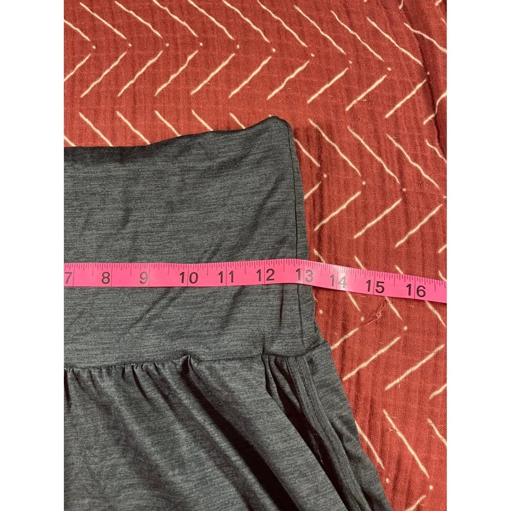 Free People Movement Charcoal Grey High Waisted Dolphin‎ Hem Shorts Womens
